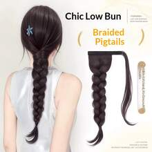 Wrap Around Low Ponytail Braided Synthetic Hair Heat Resistant Natural Hairpiece Fashion Hair Accessories For Women Daily Party, Halloween - Multicolor - View 5