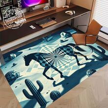Retro Western Style Wild Horse Pattern Commercial Matting DoorMat, Colorful Western Design, As Both Kitchen Floor Mats, Drainage Mats,And Anti-Slip Door Mats. Household Items Decorations, Wedding Items, Souvenirs Daily Necessities, Office Decorations - Multicolor 20 - View 5