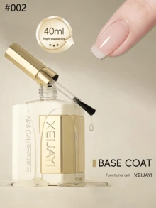 2 Botol 40ml Base Layer Gel Polish Kuku, Minyak Dasar Ekstensi Gel yang Diperkuat, Kuku Gel UV LED yang Dapat Direndam - 2pcs - View 2