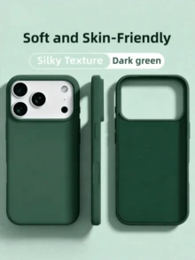 New Luxury Soft Beige Shockproof Phone Case Compatible With IPhone 17 16 15 Pro 14 Plus 13 12 11 17 Pro Max Air, Anti-Drop Anti-Slip, Fashion Design, Skin-Friendly Material - Dragon Fruit Powder - View 2