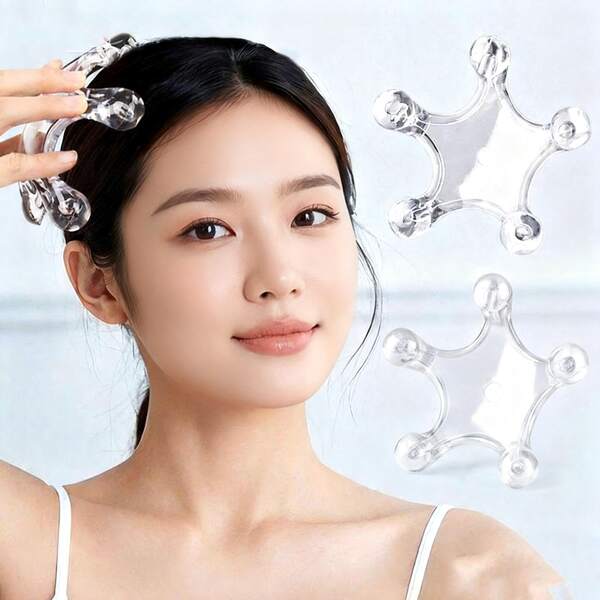 Pentagram Shape Handheld Acupressure Massager, Smooth PS Material Multi-Point Massage Tool, Portable Relax Massager For Neck Shoulder Head Full Body