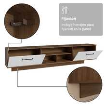 Madesa Agata TV Stand Rack With 2 Doors, Up To 80cm - Multicolor - View 10