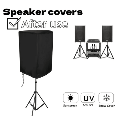 210D Oxford Cloth Black Speaker Cover - Waterproof And Dustproof, Compatible With Multiple Sizes, Suitable For Home Theater And Outdoor Sound Systems. Also Applicable To Outdoor Speakers And Garden/Patio Speaker Enclosures.,Beach,Summer,Vacation,Holiday,Travel Essential,Going Out Tops,Household Items,Mother's Day Gift,Bedroom Decor,Garden,Kitchen Decor,Summer,Beach,Travel Essentials,Room Decor,Squishy,Graduation
