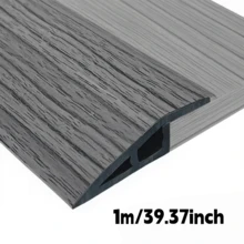 1pc 1m/39.37inch PVC Self-Adhesive Transition Strip - 1cm Height Difference Floor Transition Strip Width 5cm Sleek Design For Home And Office Decor - A - View 3