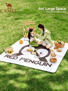 CAMEL CROWN Portable Foldable Beach Mat, Waterproof Sand-Proof Moisture-Proof Outdoor Picnic Mat, Suitable For Spring/Autumn Outings, Grass And Beach Use - Off-white - View 1