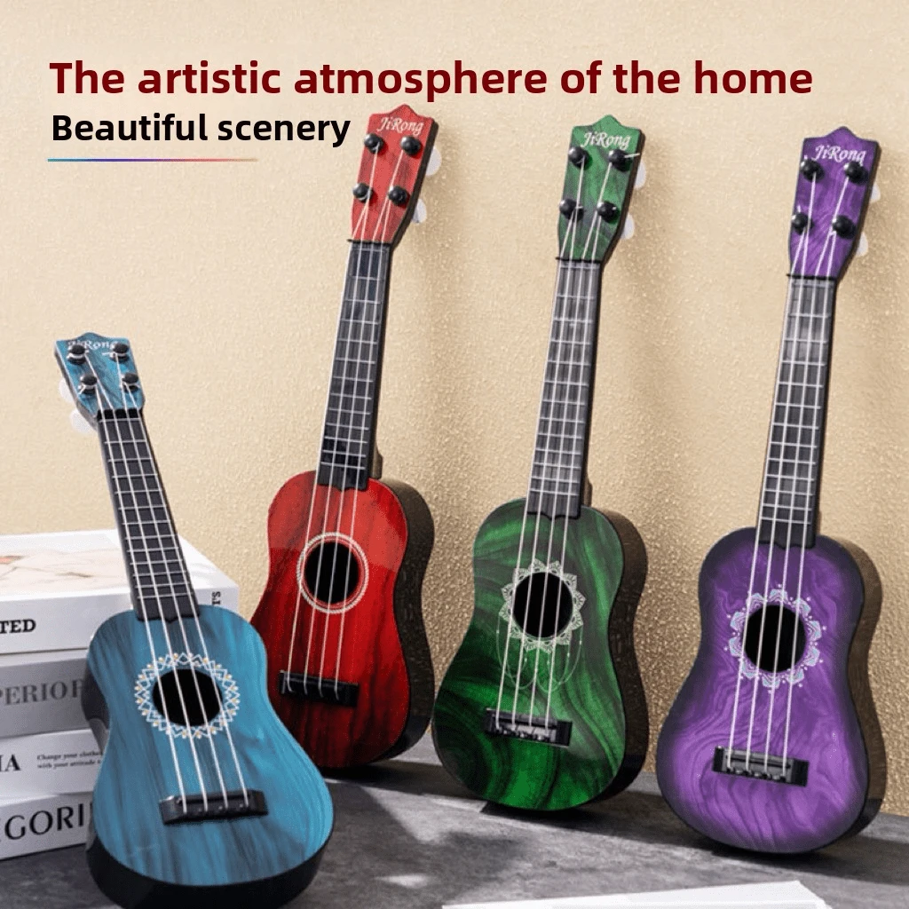 Ukulele For Kids Children's Musical Toy Mini 4-String Guitar, Beginner Ukulele Instrument Toy For Boys And Girls, Parent-Child Interactive Musical Toy, Kindergarten Early Education Instrument Teaching Aid, Portable Children's Musical Enlightenment Guitar For 3, 4, 5, 6 Years Old, Realistic Playable Sounding Guitar, Birthday Gift For Boys And Girls
