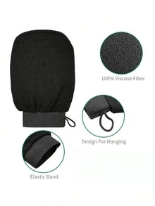 1pc Double-Sided Exfoliating Bath Glove | Deep Cleansing Body Scrub Glove To Remove Dead Skin | Suitable For SPA Massage | Unisex | Shower Bathroom Accessory For Smooth Skin - Multicolor - View 8
