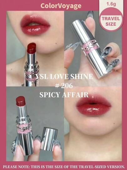 [Ukuran Travel-#206-1.6g] YSL LOVESHINE 206 - SPICY AFFAIR 1.5g Lipstik
