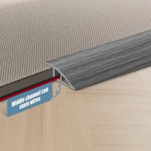 1pc 1m/39.37inch PVC Self-Adhesive Transition Strip - 1cm Height Difference Floor Transition Strip Width 5cm Sleek Design For Home And Office Decor - A - View 6