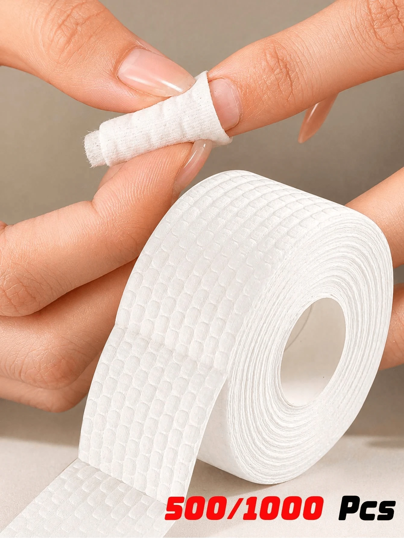 1000-Piece Lint-Free Nail Cleansing Wipes, Super Absorbent, Suitable For Removing Gel Nail Polish, Makeup, Eyelash Glue, And For Skincare, Soft And Clean Nail Cleansing Wipes - White - View 1