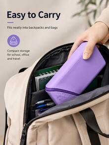 This Silicone Stationery Storage Bag Features A Zipper Closure And Diamond Pattern Design, Suitable For Desktop Storage And Portable Carry, A Minimalist Multifunctional Pencil Case, An Essential Back-To-School Item For Students - Multicolor - View 3