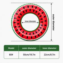Children & Adult Watermelon Swim Ring, Inflatable Pool Float, Suitable For Women, Girls, Boys, Summer Pool, Beach, Party, Water Sports - Red - View 7