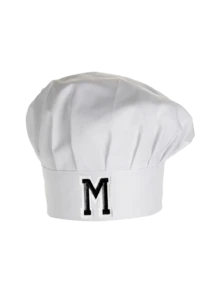 1pc A-Z Customized Chef Hat For Men And Women, Kitchen Cooking Cap Short Baker Hats For Baking Pizza Costume Party Favor - White - View 10