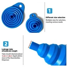 2Pcs Foldable Car Engine Funnel Silicone Liquid Funnel Washer Engine Oil Petrol Change Tools For Motorcycle Car Acesssories - Funnel - View 8