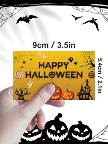 60/20pcs Halloween Theme Party Scratch Cards, Halloween Theme Greeting Cards - Cards With Pumpkin, Bat And Spider Patterns, Includes Scratch Film, Gift Raffle Tickets, Halloween Atmosphere Props, Theme Party Game Props, Suitable For Family Gathering Raffle Events, Holiday Party Props - Multicolor - View 8