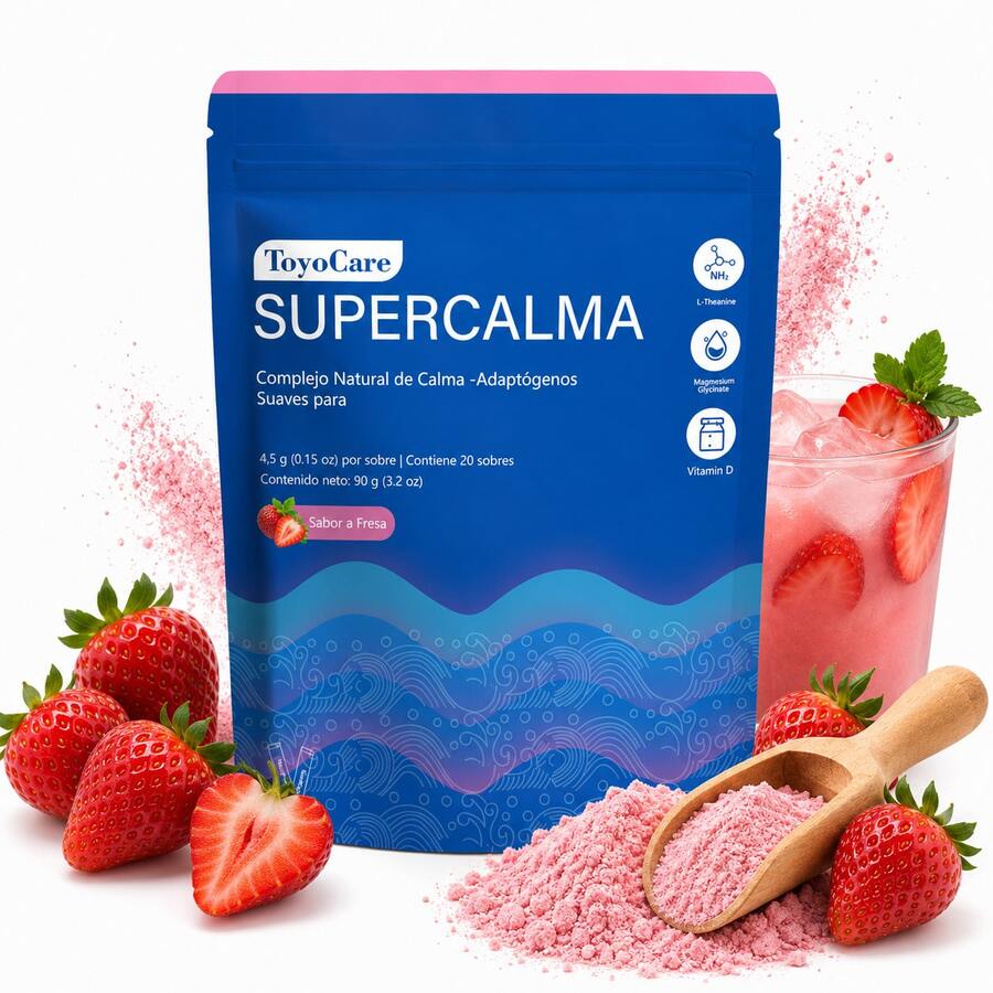 ToyoCare Rhodiola Rosea Magnesium Vitamin D Natural Supplement Relaxing Drink Raspberry Lemon 20 Sachets