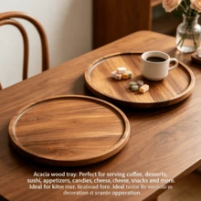 Creative Rotating Rosewood Tray - 360° Rotating Tray, Dessert Serving Tray, Wooden Tray, Decorative Tray, Snack Tray, Kitchen Tray, Candy Tray, Suitable For Fruits, Cakes, Cheese, Pastries, Candy And Some Coffee Cups, Tea Cups, Ideal For Home And Restaurant Use, Perfect Gift For Family And Friends, Home Decor - View 10