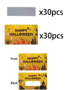 60/20pcs Halloween Theme Party Scratch Cards, Halloween Theme Greeting Cards - Cards With Pumpkin, Bat And Spider Patterns, Includes Scratch Film, Gift Raffle Tickets, Halloween Atmosphere Props, Theme Party Game Props, Suitable For Family Gathering Raffle Events, Holiday Party Props - Multicolor - View 9