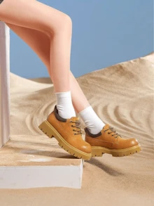 CAMEL CROWN Women's Sports Shoes, Spring/Summer New Fashion Versatile Lightweight Breathable Low-Top Casual Sneakers - Earthy Yellow - View 3
