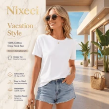 Playera Blanca Ropa de Mujer Blusa para Mujer Oferta Blusas para Dama Casuales Blusas Casuales  Estampado Pera Limon Musica Algodon Pesado - Blanco - Ver 3