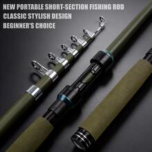 1.8m/2.1m Telescopic Fishing Rod, M Action, EVA Handle, Lightable And Portable, Freshwater And Saltwater, Suitable For Anglers And Beginners - Green - View 2