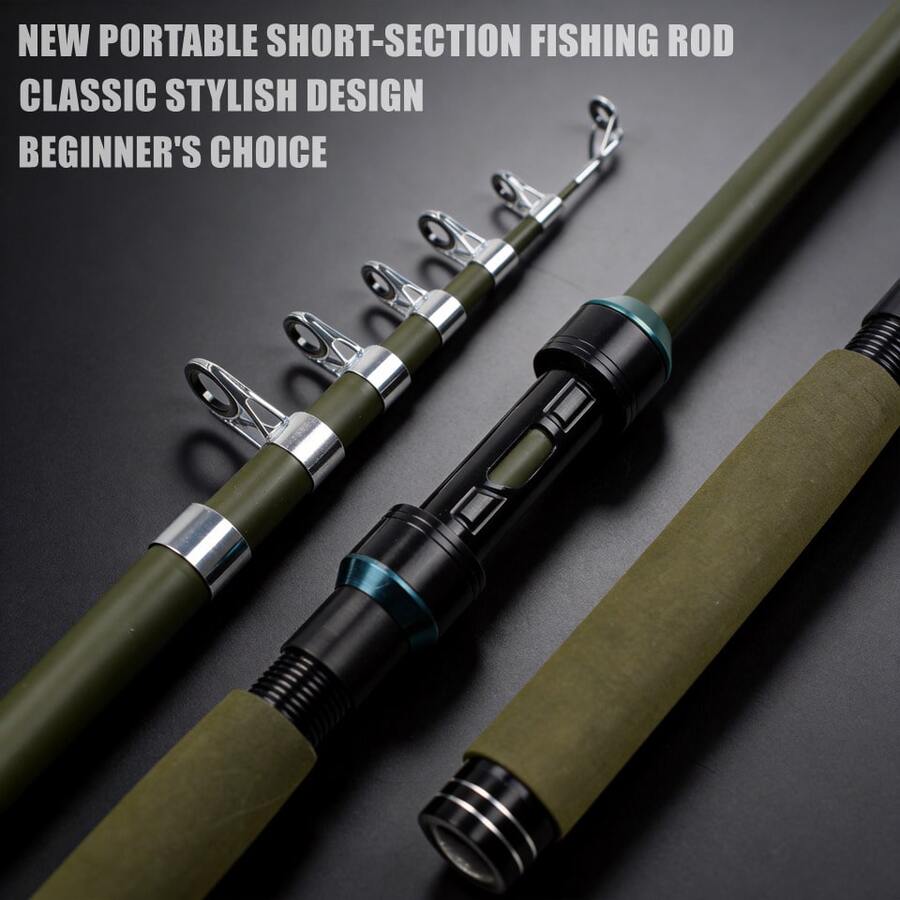 1.8m/2.1m Telescopic Fishing Rod, M Action, EVA Handle, Lightable And Portable, Freshwater And Saltwater, Suitable For Anglers And Beginners