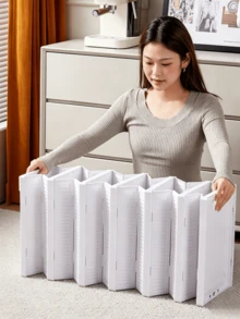 1pc Pre-Assembled Foldable Shoe Cabinet, Transparent Dust-Proof Shoe Boxes, Large-Capacity Shoe Storage Containers, Stackable, Available In Multiple Sizes. - Multicolor - View 2