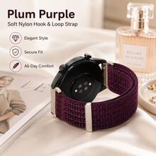 Correa de reloj de nylon de 18mm 20mm 22mm compatible con Samsung Watch7 6 5 4 40mm 44mm, pulsera deportiva con gancho y bucle compatible con Watch/Watch/Watch/Watch S5 accesorios de reloj inteligente - 22 mm - Ver 12