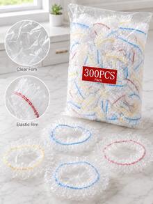 300PCS Disposable Elastic Bowl Covers, Stretch Food Covers For Plates, Bowls, Fruits, Salads And Leftovers, Clear Plastic Wrap Covers, Kitchen Storage Covers, Food Packaging Covers For Home, Picnic, Party And Daily Use - View 6