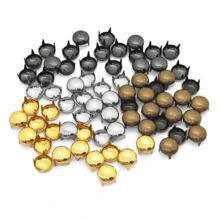 100入/包 10mm 金屬圓形四爪鉚釘 銀色皮革鉚釘 衣飾配件 包包 DIY - 多色 - 查看 3
