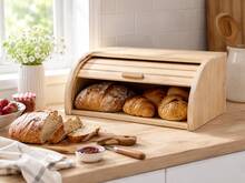 U HOME - Panera de Madera con Tapa, Fabricado en Madera Natural - Natural - Ver 1