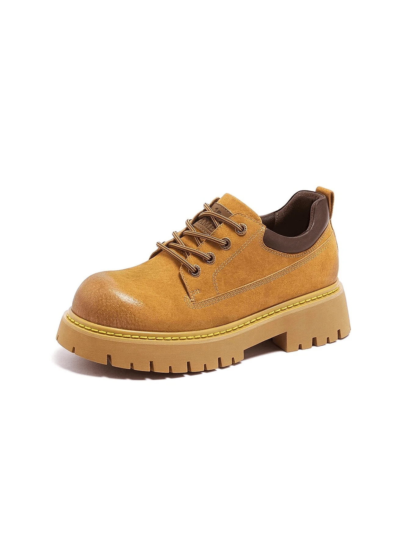 CAMEL CROWN Women's Sports Shoes, Spring/Summer New Fashion Versatile Lightweight Breathable Low-Top Casual Sneakers - Earthy Yellow - View 1