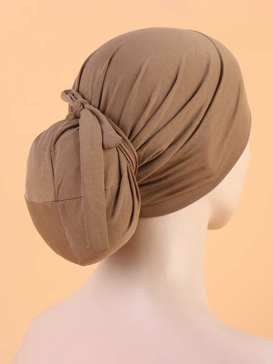 Tie-Up Headband Hat Suitable For Daily Wear - Khaki - View 1