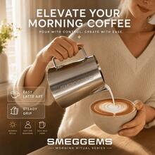 SOKANY Premium 304 Stainless Steel Milk Pitcher, Thickened Design With Tilted Spout, Suitable For Coffee Milk Frothing - View 2