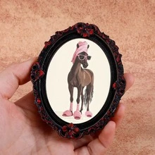 1pc Pink Chicken Pattern Wooden Refrigerator Magnet, Craft Gift Suitable For Home Fridge And Mailbox Decoration! - one-size - View 38