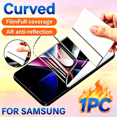 XINHONGYU 1pc Shockproof Android Phone Screen Protector Film Galaxy S26 S25 S24 S23 S22 Ultra Plus FE A05S A06 A15 A16 A24 A25 A26 A35 A36 A54 A55 A56 A07 A17 A37 A57 Full Coverage Front Hydrogel Screen Protector Film, High Definition Anti-Fingerprint Hydrogel Film Mother's Day Gift