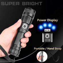 High Brightness LED Flashlight, Outdoor Camping Flashlight With Zoom And T6 LED Bulb, Waterproof, 4 Lighting Modes - Multicolor - View 7