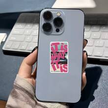 Pink Lettering IT IS WHAT IT IS, Used For Self-Consolation, Let Go Of Hesitation Waterproof Vinyl Sticker - Durable Smooth Surface, Self-Adhesive Bumper Sticker, Suitable For Cars, Windows, Laptops, Trucks, Water Bottles - Multi-Purpose Durable Design, Car Sticker - Vinyl - View 5