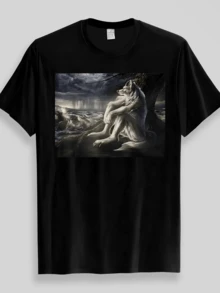 "Humanly Accidental, Leaders By Choice" Wolf Meme T-Shirt - Lustiges Alpha-Wolf-Muster Oberteil, Unisex, Vintage Rundhals Kurzarm Design - Schwarz 10 - Übersicht 7