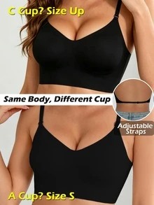 Women's Seamless Backless Sexy Lingerie Bridal Underwear 3 Adjustable Straps Low Back Wedding Lingerie Breathable Comfortable Formal Occasion Camisole - Black - View 11