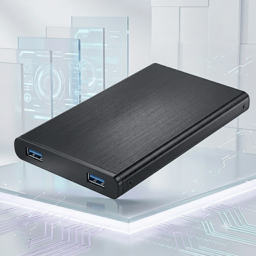 HDD Enclosure - Black - View 1