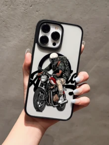 Étui de téléphone magnétique premium style moto rétro américain, compatible avec la charge sans fil, compatible avec 17promax 16/16PLUS/16PRO/16PROMAX/XR/XSMAX/11/11ProMax/12/12Pro/12ProMax/13/13Pro/13ProMax/14/14Pro/14Plus/14ProMax/15/15Pro/15Plus/15ProMax17 Mode/Cool/Influenceur - Noir - Voir 3