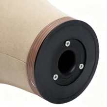 Cabeça de Manequim de Cortiça e Lona de 22 Polegadas, Usada para Fabricação de Perucas, Exibição de Estilo a Seco, Incluindo Suporte de Mesa, Halloween - Visão 3