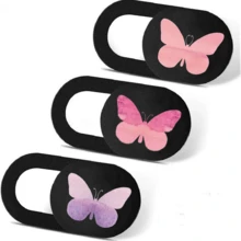 3 piezas Cubierta deslizante para cámara web con diseño lindo de panda, ajuste delgado para portátil, computadora, teléfono inteligente, tableta para proteger su privacidad y , adhesivo fuerte (3 paquetes - Diseño de panda) - Multicolor - Ver 22