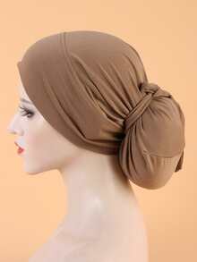 Tie-Up Headband Hat Suitable For Daily Wear - Khaki - View 2