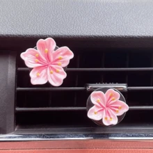 新款桃花雛菊花車用香氛夾，汽車出風口裝飾夾 - A - 查看 5