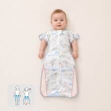 Yue Ye 1pc Baby Pure Cotton Printed Small Blanket, Zipper Design, Very Convenient, Comfortable And Soft Fabric, Baby's Halloween Gift - Multicolor - View 6