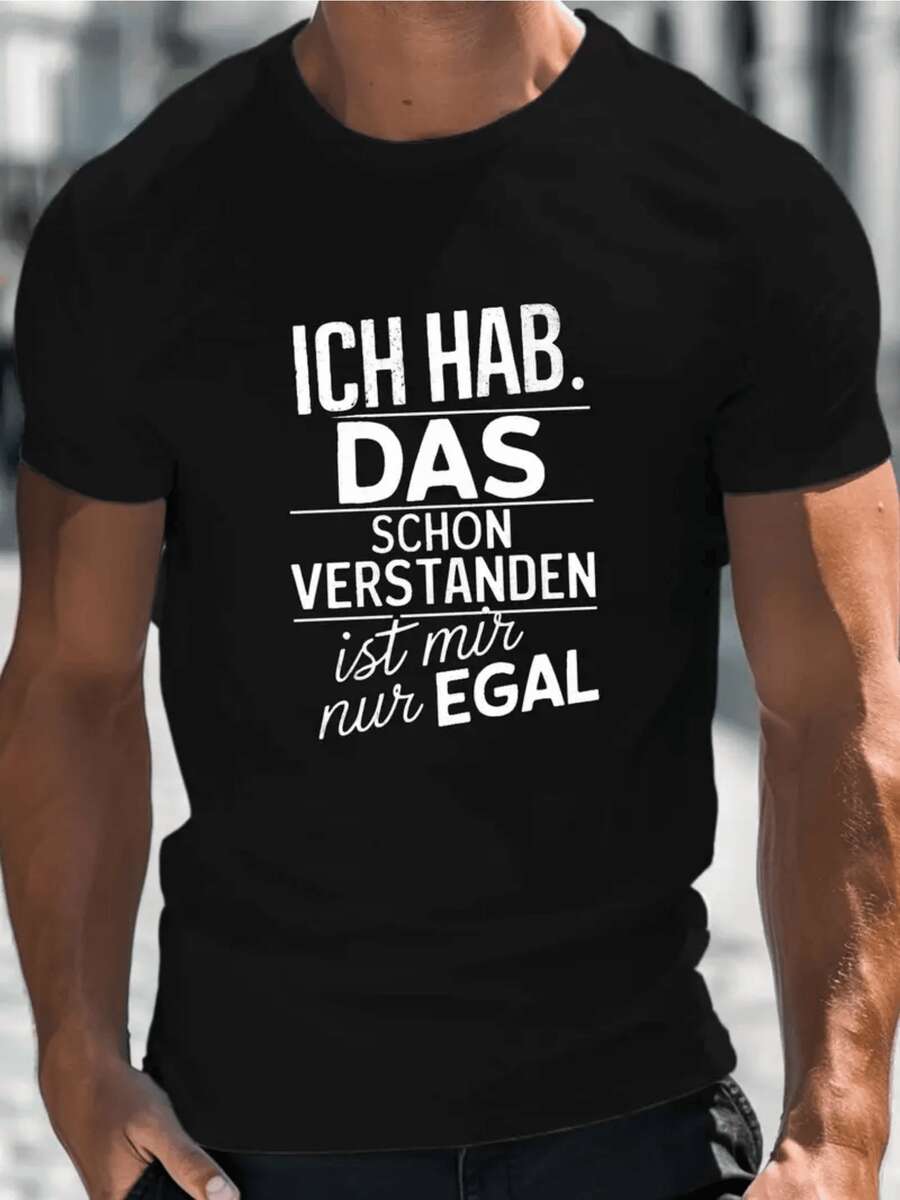 Jag förstår det redan, jag bryr mig bara inte. Herr-T-shirt för alla som älskar ironi och har sin egen åsikt. Bekväm T-shirt för män. - Svart - Visa 1