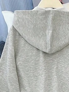 Hoodie Zipper dan Celana Bordir Motif Hati untuk Remaja Perempuan - Grey - View 5