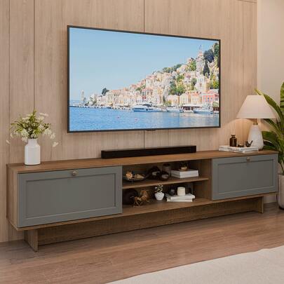 Mueble Mesa Para Tv Rack Madesa Vik 2 Puertas Hasta 80 MG